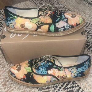 Loeffler Randall Black Floral Espadrilles
